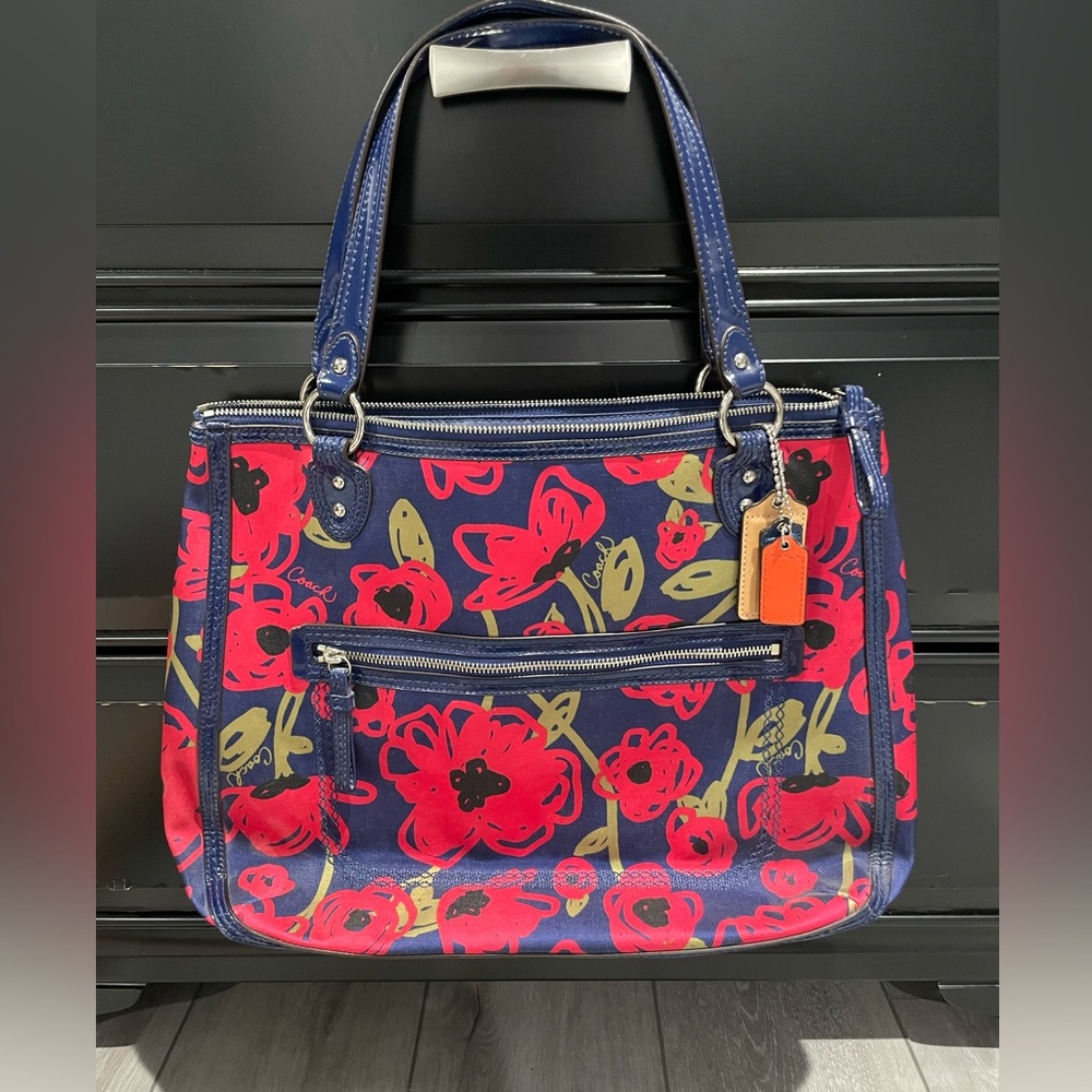 Coach poppy tote bag